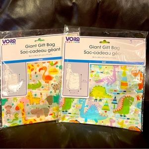 2~Voila Giant Gift Bag 36in x 44 in ( 91cm x 111cm )  New Baby Animals